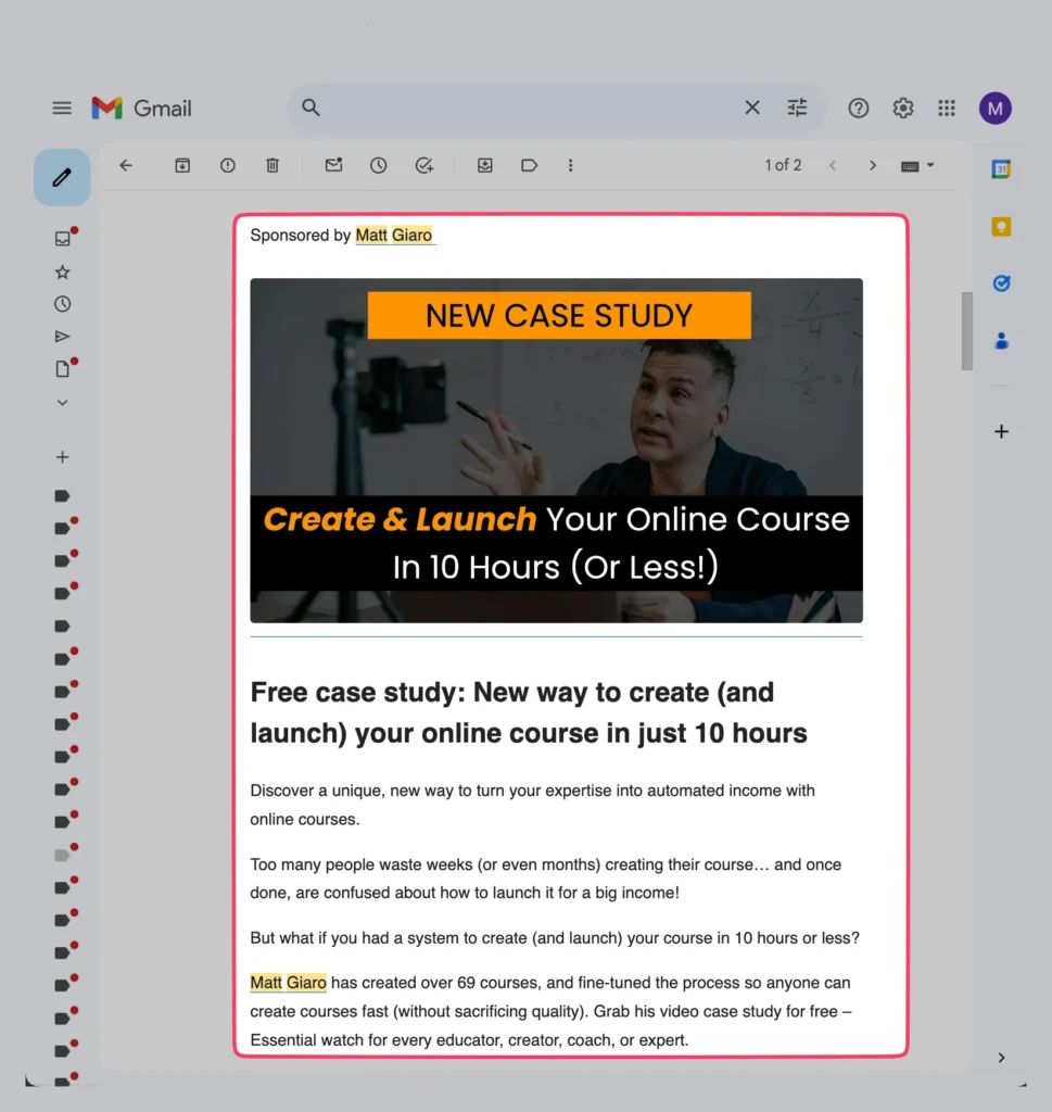 What a newsletter sponsorship looks like in practice